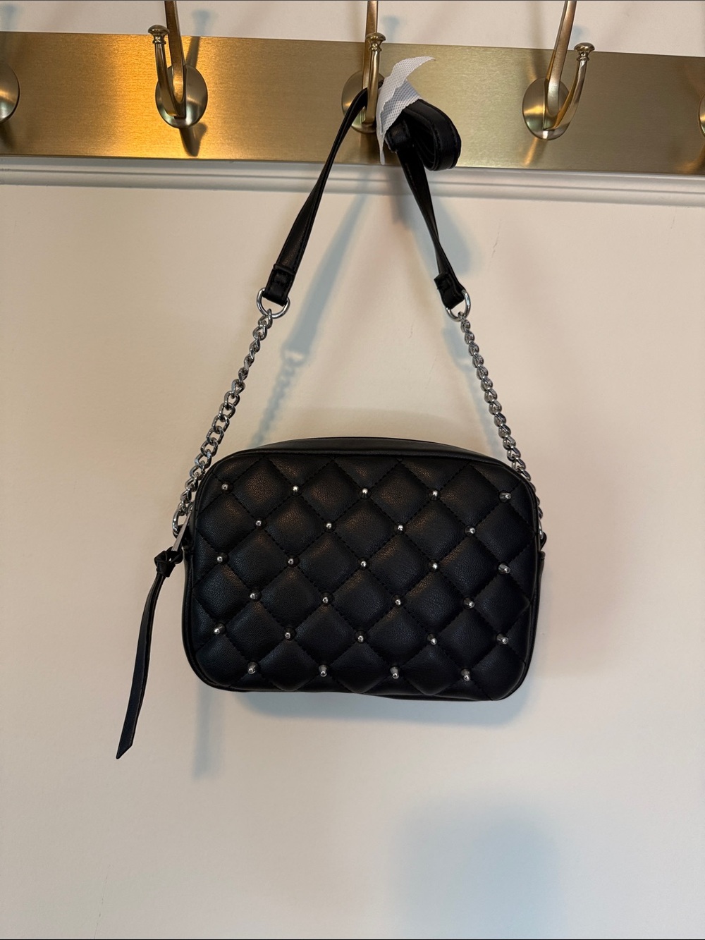 Black Rebecca Minkoff quilted studded purse